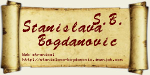 Stanislava Bogdanović vizit kartica
